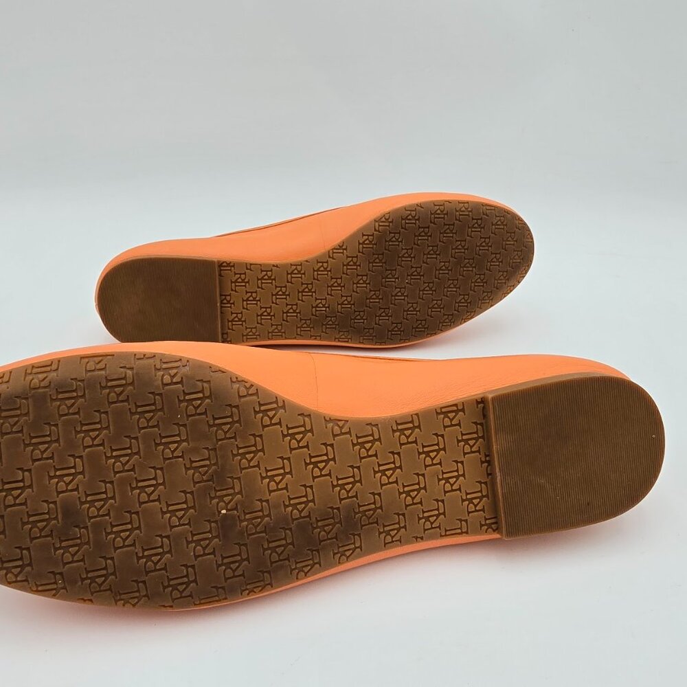 Ralph Lauren Jayne Nappa Leather Flats in Pastel Orange - Picture 7 of 7